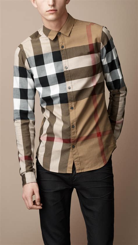 burberry long sleeved collar shirt|Burberry collar shirt men's.